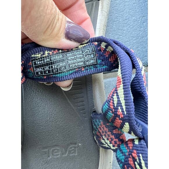 Teva multi-color Hurricane Xlt2 Sport velcro sandals, women's, size 6 - Picture 6 of 7